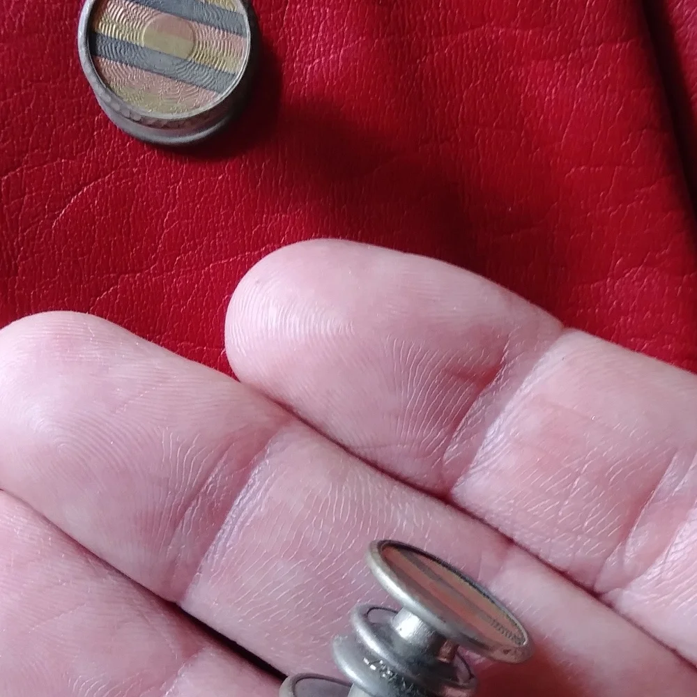 1920s Art Deco Snap Cufflinks Cuff Buttons